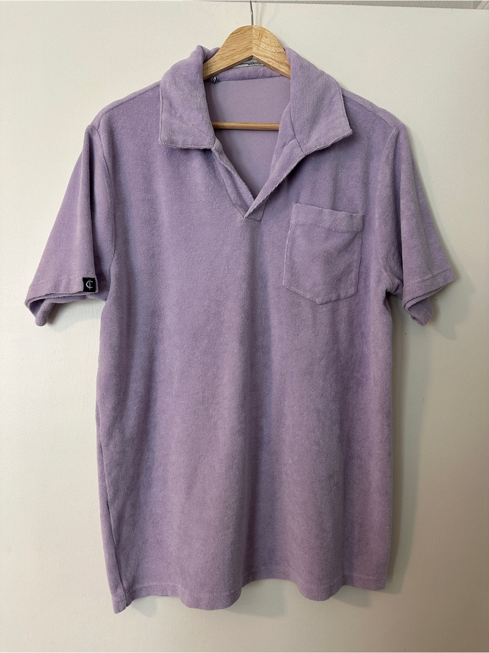 Criquet Men’s Lavender Terry Cloth Golf Polo